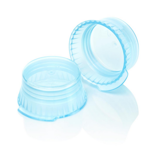 Snap Cap, Translucent Blue, Low Density Polyethylene (LDPE) for 16 mm Glass and Evacuated Tubes, 1000/Pack, Globe Scientific, 113144B