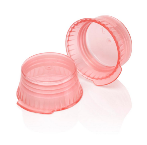 Snap Cap, Translucent Red, Low Density Polyethylene (LDPE) for 16 mm Glass and Evacuated Tubes, 1000/Pack, Globe Scientific, 113144R