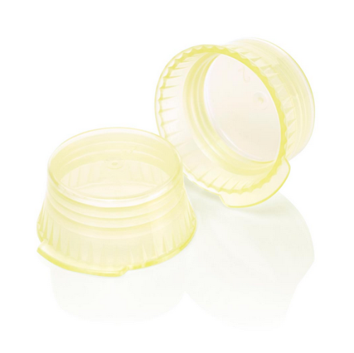 Snap Cap, Translucent Yellow, Low Density Polyethylene (LDPE) for 16 mm Glass and Evacuated Tubes, 1000/Pack, Globe Scientific, 113144Y