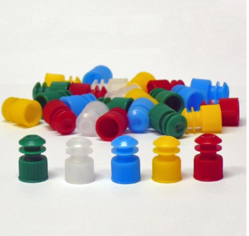 Cap, Flange Plug, 12 mm, Yellow, Polyethylene (PE), 20000/CS (20 Bags of 1000), Globe Scientific, 118127Y