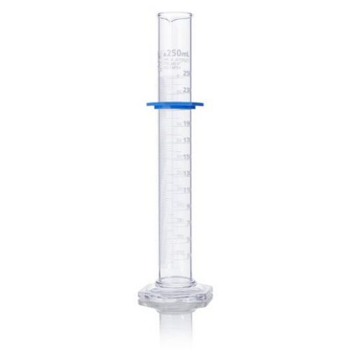 Cylinder, Graduated, Globe Glass, 250 mL, Class A, To Deliver (TD), Dual Graduations, ASTM E1272, 4/CS, Globe Scientific, 8300250