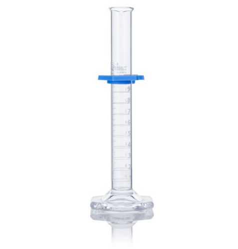 Cylinder, Graduated, Globe Glass, 10 mL, Class B, To Deliver (TD), Dual Graduations, ASTM E1272, 24/CS, Globe Scientific, 8330010