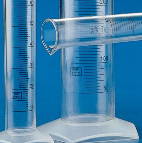 Graduated Cylinder, Polymethylpentene (PMP) (TPX), Printed Graduations, 10 mL, 10/CS, Globe Scientific, 602570