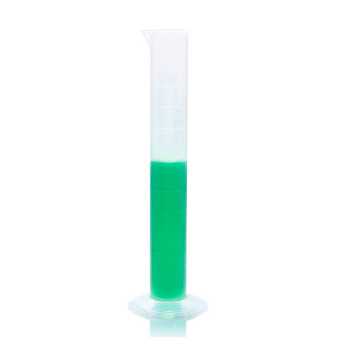 Cylinder, Measuring, Diamond Essentials, Class B, Polypropylene (PP), Molded Graduations, Tall Form, 500 mL, 8/CS, Globe Scientific, 3701-500