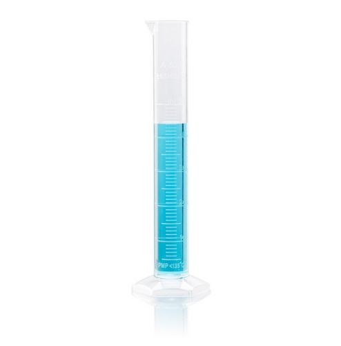 Cylinder, Measuring, Diamond Essentials, Class A, PMP, Molded Graduations, Tall Form, 50 mL, EA, Globe Scientific, 3705-50