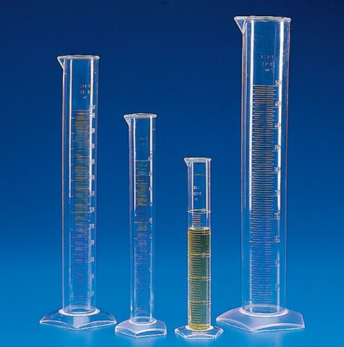 Graduated Cylinder, Polymethylpentene (PMP) (TPX), Molded Graduations, 2000 mL, EA, Globe Scientific, 601577-1