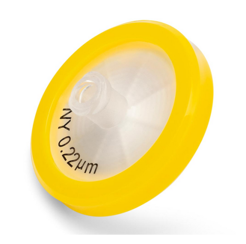 Syringe Filter, Nylon Membrane, 0.22 Micrometers Porosity, 13 mm Diameter, Polypropylene (PP) Housing, Non-Sterile, Bulk Packed, 1000/CS, Globe Scientific, SF-NYLN-2213