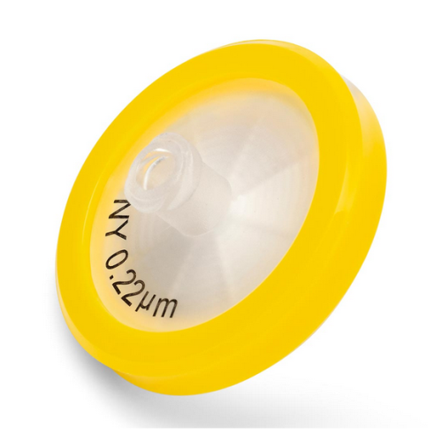 Syringe Filter, Nylon Membrane, 0.22 Micrometers Porosity, 30 mm Diameter, Polypropylene (PP) Housing, Non-Sterile, Bulk Packed, 1000/CS, Globe Scientific, SF-NYLN-2230