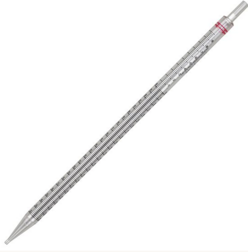 Pipette, Serological, 25 mL, Polystyrene (PS), Standard Tip, 345 mm, STERILE, Red Band, Individually Wrapped, 200/CS (in 4 Bags of 50), Globe Scientific, 1785