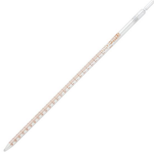 Pipette, Serological, Glass, Reusable, 25 mL, Class A, To Deliver (TD), 0.1 mL Graduations, White Band, 12/CS (in 2 Boxes of 6), Globe Scientific, 8500025