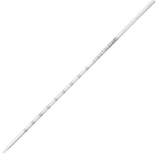 Pipette, Serological, Glass, Reusable, 0.1 mL, Class B, To Deliver (TD), 0.01 mL Graduations, White Band, ASTM E1044, 12/CS (in 2 Boxes of 6), Globe Scientific, 8510000