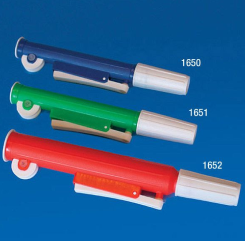 Pipette Filler, Quick-Release for up to 25 mL Pipettes, Red, EA, Globe Scientific, 1652