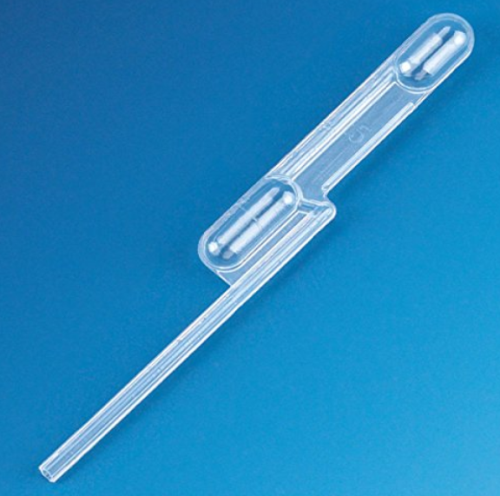Transfer Pipet, Exact Volume, 75 microliters, (0.075 mL), 75 mm Long, 5000/CS (10 PKs of 500), Globe Scientific, 139112