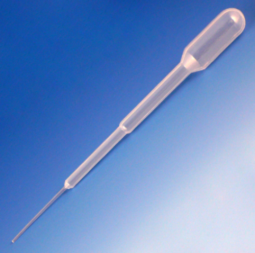 Transfer Pipet, 1.5 mL, Fine Tip, 104 mm, STERILE, Individually Wrapped, 4000/CS, Globe Scientific, 134020-S01