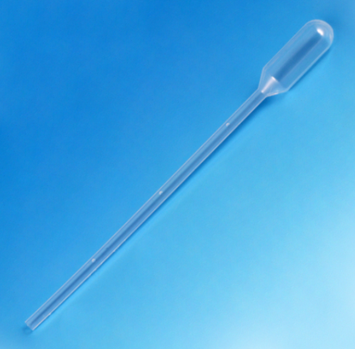 Transfer Pipet, 1.5 mL, Pediatric, Graduated to 0.3 mL, 116 mm, STERILE, Individually Paper Peel Wrapped, 500/CS (5 PKs of 100), Globe Scientific, 136036-S01