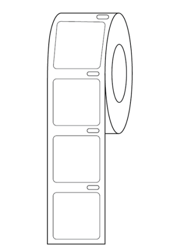 Label Roll, Cryo, Direct Thermal, 22 x 22 mm, for Microscope Slides, White, 1000/PK, Globe Scientific, LTC-22X22W