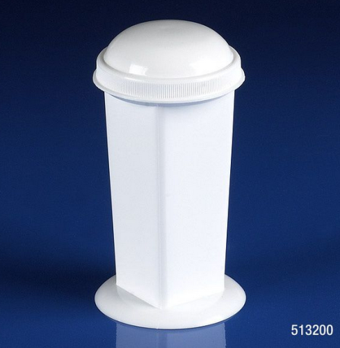 Coplin Microscope Slide Staining Jar, 5-10 Place, PP, White, Screw Cap, 12/CS, Globe Scientific, 513200