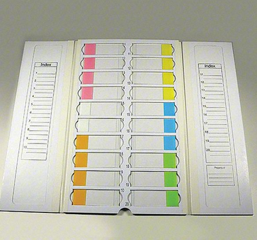 Slide File Folder, 20-Place, Cardboard, EA, Globe Scientific, 513026