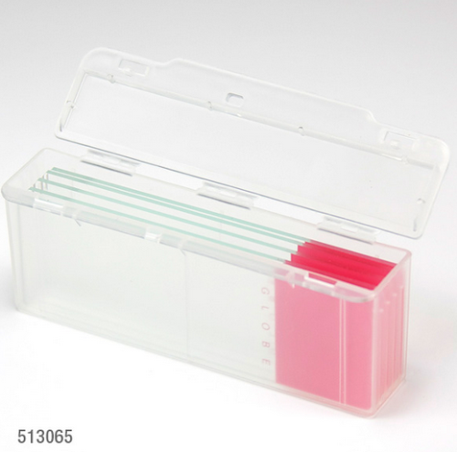 Slide Mailer, Polypropylene, Side Flip Lid, for 5 Slides, Natural, 1000/CS (in 10 PKs of 100), Globe Scientific, 513065