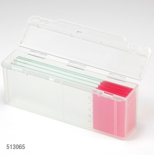 Slide Mailer, Polypropylene, Side Flip Lid, for 5 Slides, Natural, 100/PK, Globe Scientific, 513065-100