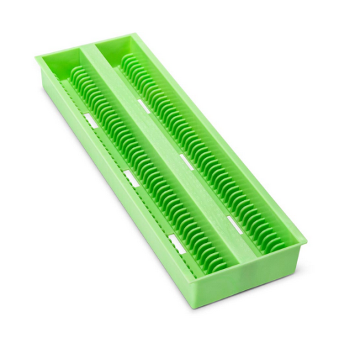 Slide Draining Tray, 100-Place for up to 200 Slides, ABS, Green, 12/CS, Globe Scientific, 513252G