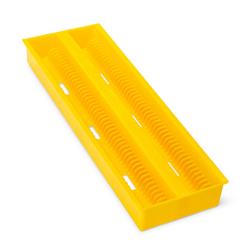 Slide Draining Tray, 100-Place for up to 200 Slides, ABS, Yellow, 12/CS, Globe Scientific, 513252Y