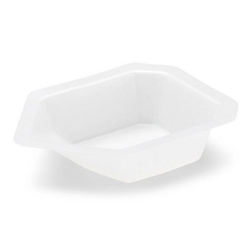 Weighing Boat Vessel, Plastic, with Pour Spout, Antistatic, PS, White/Natural, 15 mL, 8000/CS (32 Bags of 250), Globe Scientific, 3626