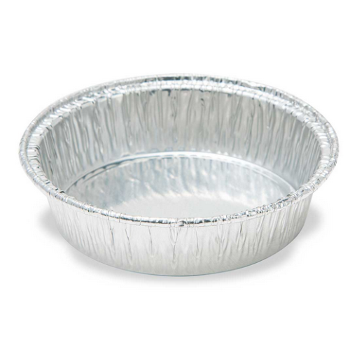 Aluminum Weigh Dish, 70 mm OD, 75 mL, Crimped Side and Curled Lip 1000/CS (10 Bags of 100), Globe Scientific, 8313