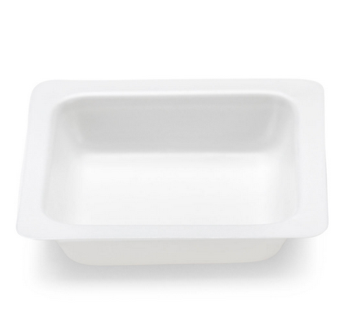 Weight Boat, Square with Square Bottom, Antistatic, PS, White, 10 mL, 12000/CS (24 Bags of 500), Globe Scientific, 3619-10