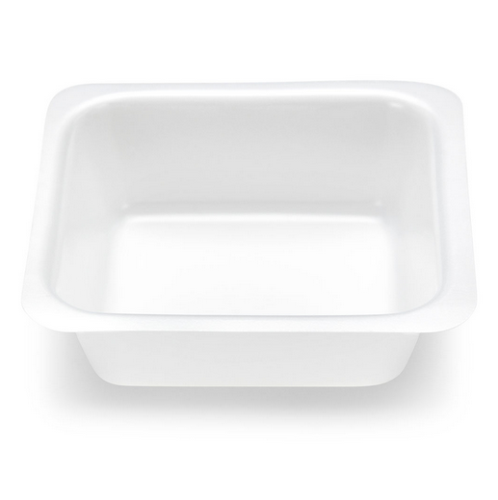 Weight Boat, Square with Square Bottom, Antistatic, PS, White, 100 mL, 6000/CS (12 Bags of 500), Globe Scientific, 3619-100