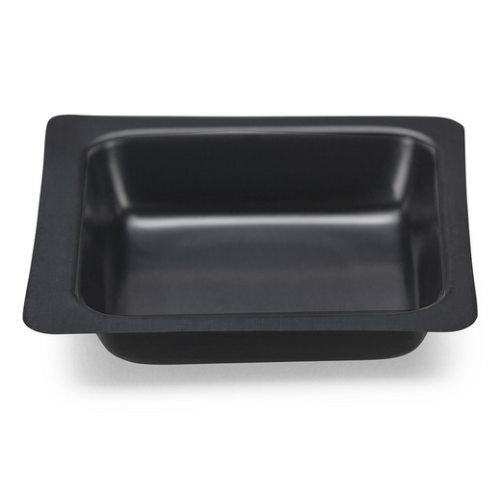 Weight Boat, Square with Square Bottom, Antistatic, PS, Black, 10 mL, 12000/CS (24 Bags of 500), Globe Scientific, 3619-10BK