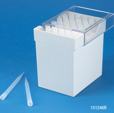 Pipette Tip, 1000 - 5000 microliter (1-5mL), Natural, for use with Finnpipette, Labsystems, Brand, EDP2 & SMI, 200/CS (4 Racks of 50), Globe Scientific, 151246R