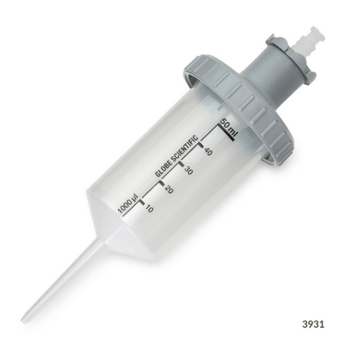 Adapter for 50 mL RV-Pette PRO Dispenser Tips, Gray, EA, Globe Scientific, 3931-A