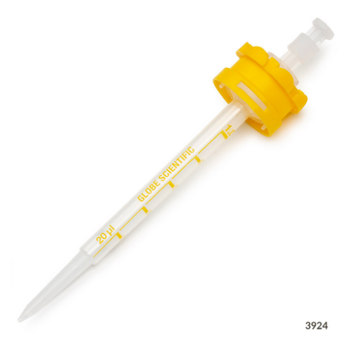 Diamond RV-Pette PRO Dispenser Tip for Repeat Volume Pipettors, Certified, Sterile, Individually Wrapped, 1.0 mL, 1600/CS, Globe Scientific, 3924S