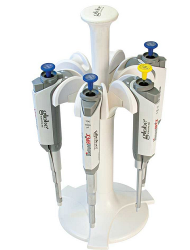 Pipette Carousel Stand, 6-Place, for Diamond Apex Pipettes, Globe Scientific, 3358