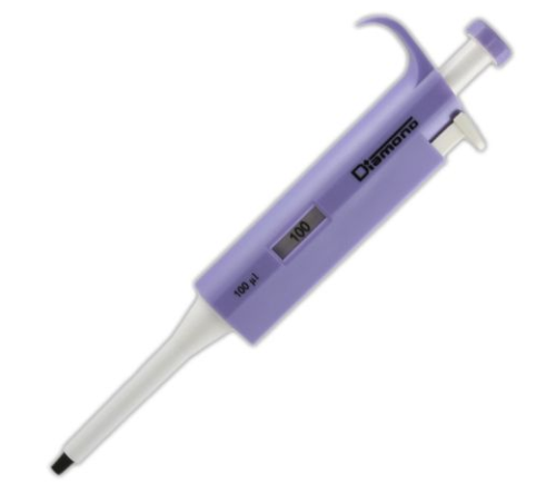 Pipette, Diamond, Fixed Volume, 100 microliter, Lavender, Globe Scientific, 3302-100