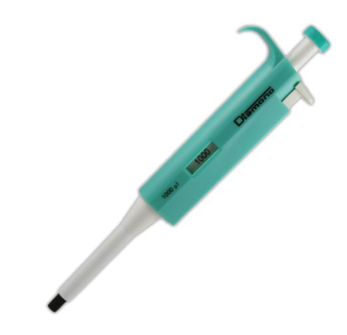 Pipette, Diamond, Fixed Volume, 1000 microliter (1 mL), Light Green, Globe Scientific, 3302-1000