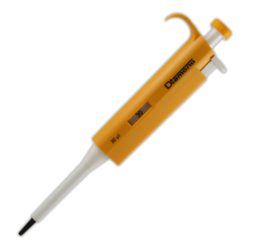 Pipette, Diamond, Fixed Volume, 30 microliter, Yellow, Globe Scientific, 3302-30