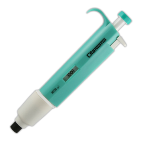 Pipette, Diamond, Fixed Volume, 3000 microliter (3 mL), Light Green, Globe Scientific, 3302-3000