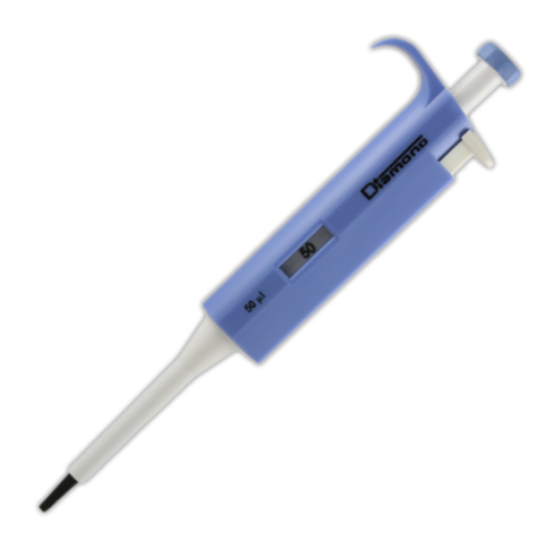Pipette, Diamond, Fixed Volume, 50 microliter, Blue, Globe Scientific, 3302-50