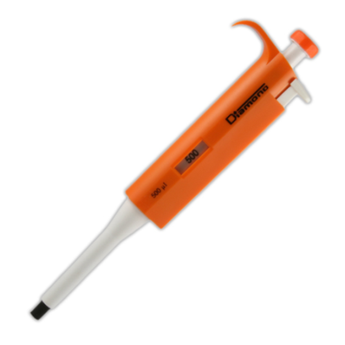 Pipette, Diamond, Fixed Volume, 500 microliter, Orange, Globe Scientific, 3302-500