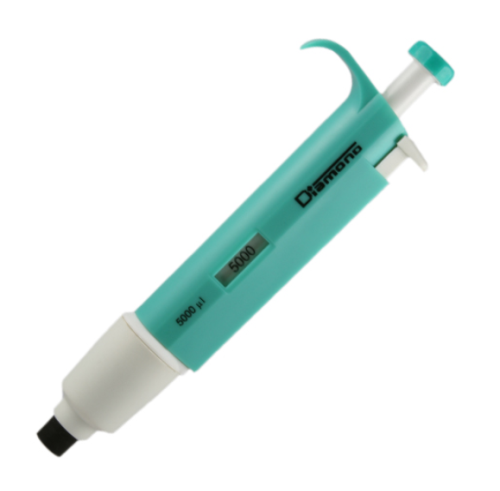 Pipette, Diamond, Fixed Volume, 5000 microliter (5 mL), Light Green, Globe Scientific, 3302-5000