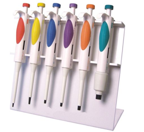 Pipette Stand, 6-Place, for Diamond Pipettes, Acrylic, Globe Scientific, 3310-6