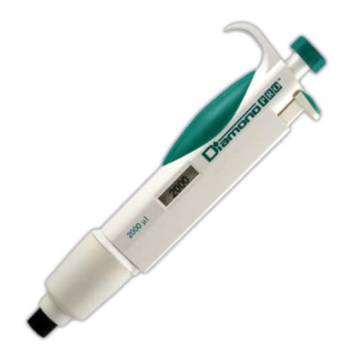 Pipette, Diamond PRO, Fixed Volume, 2000 microliter (2 mL), Light Green, Globe Scientific, 3312-2000
