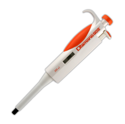 Pipette, Diamond PRO, Fixed Volume, 250 microliter, Orange, Globe Scientific, 3312-250