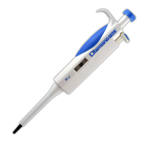 Pipette, Diamond PRO, Fixed Volume, 50 microliter, Blue, Globe Scientific, 3312-50
