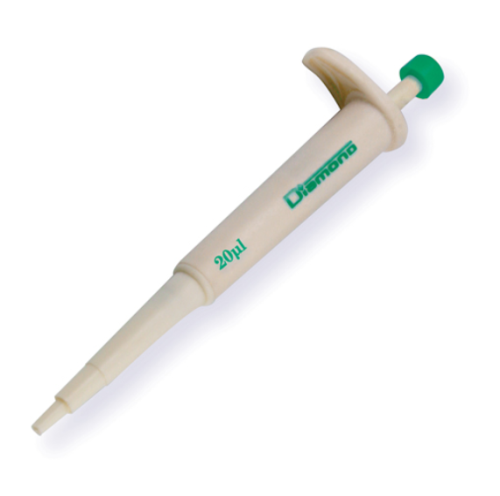 Pipette, Diamond Jr., 20 microliter, Green, Autoclavable, Globe Scientific, 3322-20