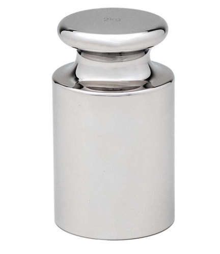 Calibration Weight, 2 kg, OIML Class F1, Includes ISO 17025:2017 Certificate of Calibration, Globe Scientific, GB-F1-2KG-C