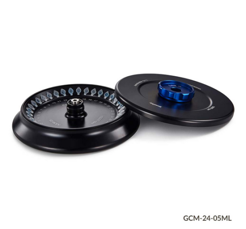 Rotor with Lid, for Use with GCM-24 Series High Speed Micro Centrifuges, Aluminum Alloy, Fixing Clips and O-Ring, 15000 rpm Maximum, 36-Place for 0.5 mL Microcentrifuge Tubes, Globe Scientific, GCM-24-05ML