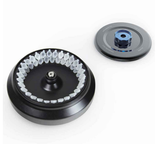 Rotor with Lid, for Use with GCC-MP Series Multi-Purpose Clinical Centrifuges, Aluminum Alloy, Fixing Clips and O-Ring, 15000 rpm Maximum, 30-Place for 1.5 mL and 2.0 mL Microcentrifuge Tubes, Globe Scientific, GCC-MP-2ML30